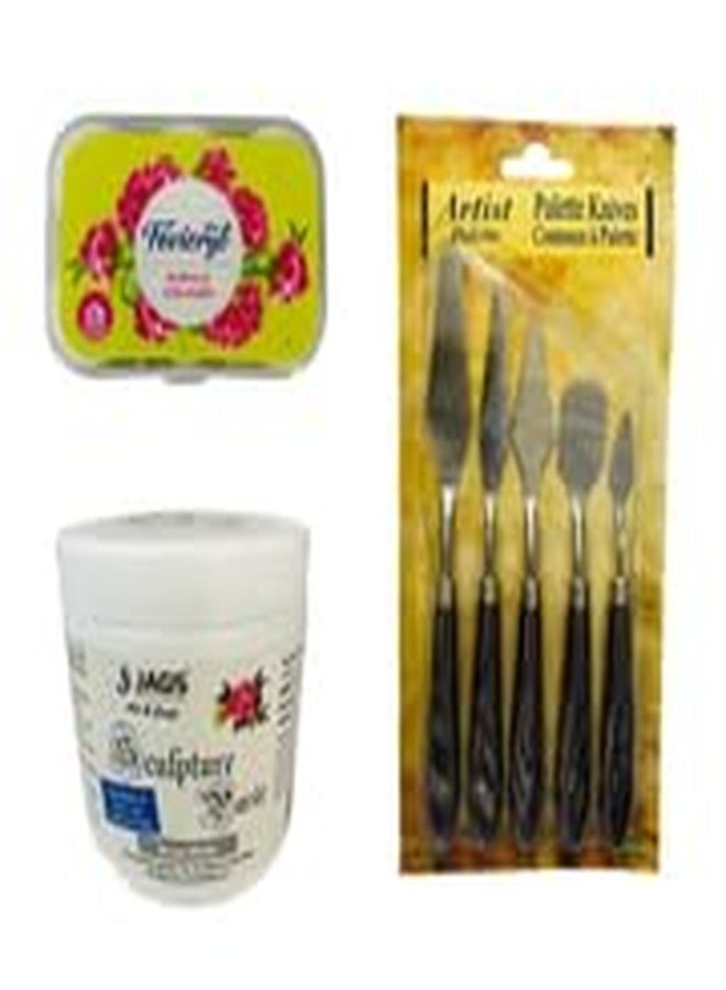 Penkraft Sculpture Paste Art on Name Plate DIY Kit | Complete DIY Craft Kit for Beginners & Hobby Artists - Image 2